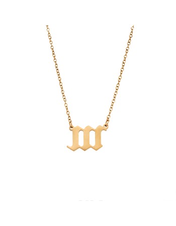 Κολιέ Senza Stainless Steel Gold Plated, Angel Numbers - SSD5205-1GD