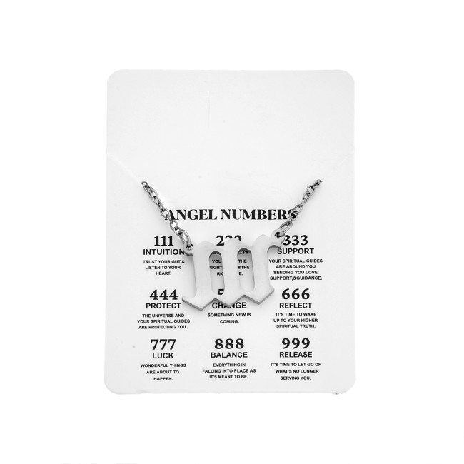 Κολιέ Senza Stainless Steel, Angel Numbers - SSD5205-1SR