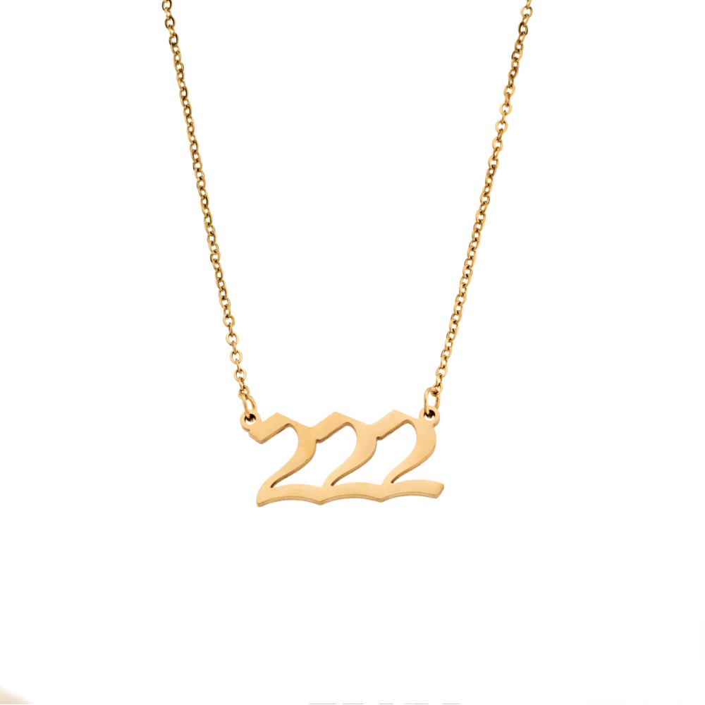 Κολιέ Senza Stainless Steel Gold Plated, Angel Numbers - SSD5205-2GD