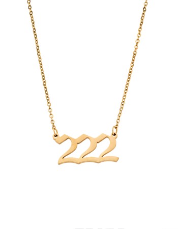 Κολιέ Senza Stainless Steel Gold Plated, Angel Numbers - SSD5205-2GD