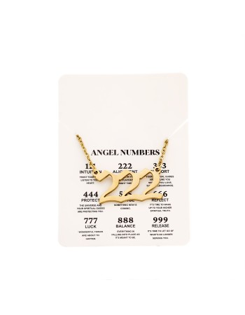 Κολιέ Senza Stainless Steel Gold Plated, Angel Numbers - SSD5205-2GD