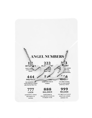Κολιέ Senza Stainless Steel, Angel Numbers - SSD5205-2SR