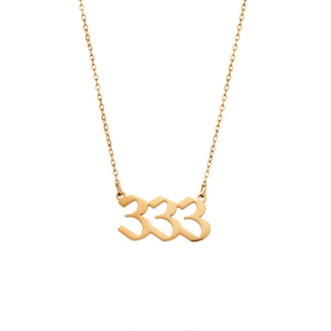 Κολιέ Senza Stainless Steel Gold Plated, Angel Numbers - SSD5205-3GD