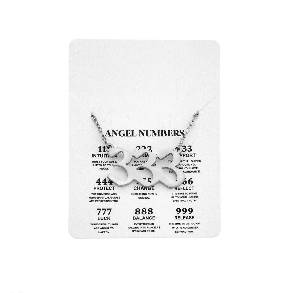 Κολιέ Senza Stainless Steel, Angel Numbers - SSD5205-3SR