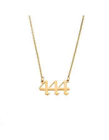 Κολιέ Senza Stainless Steel Gold Plated, Angel Numbers - SSD5205-4GD