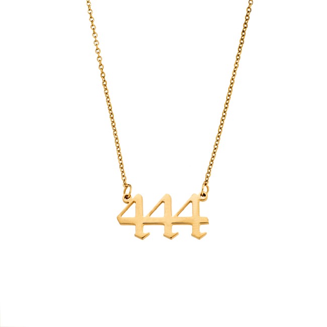 Κολιέ Senza Stainless Steel Gold Plated, Angel Numbers - SSD5205-4GD