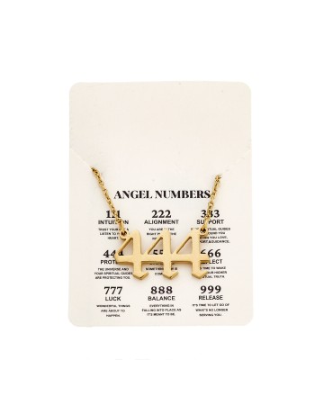 Κολιέ Senza Stainless Steel Gold Plated, Angel Numbers - SSD5205-4GD