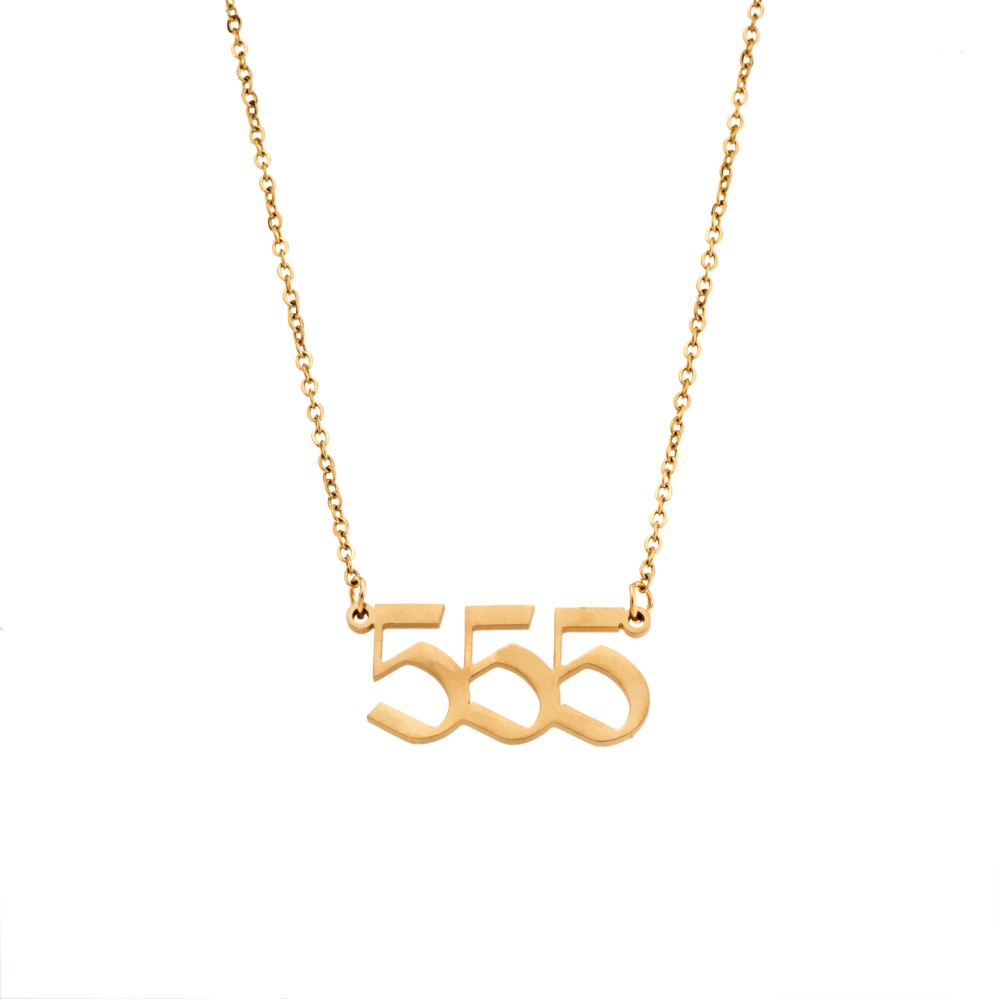 Κολιέ Senza Stainless Steel Gold Plated, Angel Numbers - SSD5205-5GD