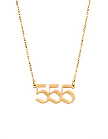 Κολιέ Senza Stainless Steel Gold Plated, Angel Numbers - SSD5205-5GD