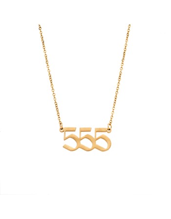 Κολιέ Senza Stainless Steel Gold Plated, Angel Numbers - SSD5205-5GD