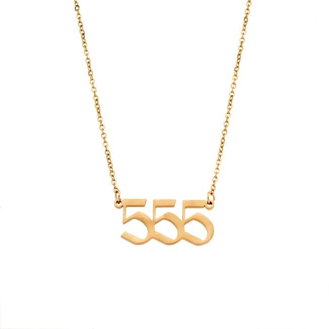 Κολιέ Senza Stainless Steel Gold Plated, Angel Numbers - SSD5205-5GD