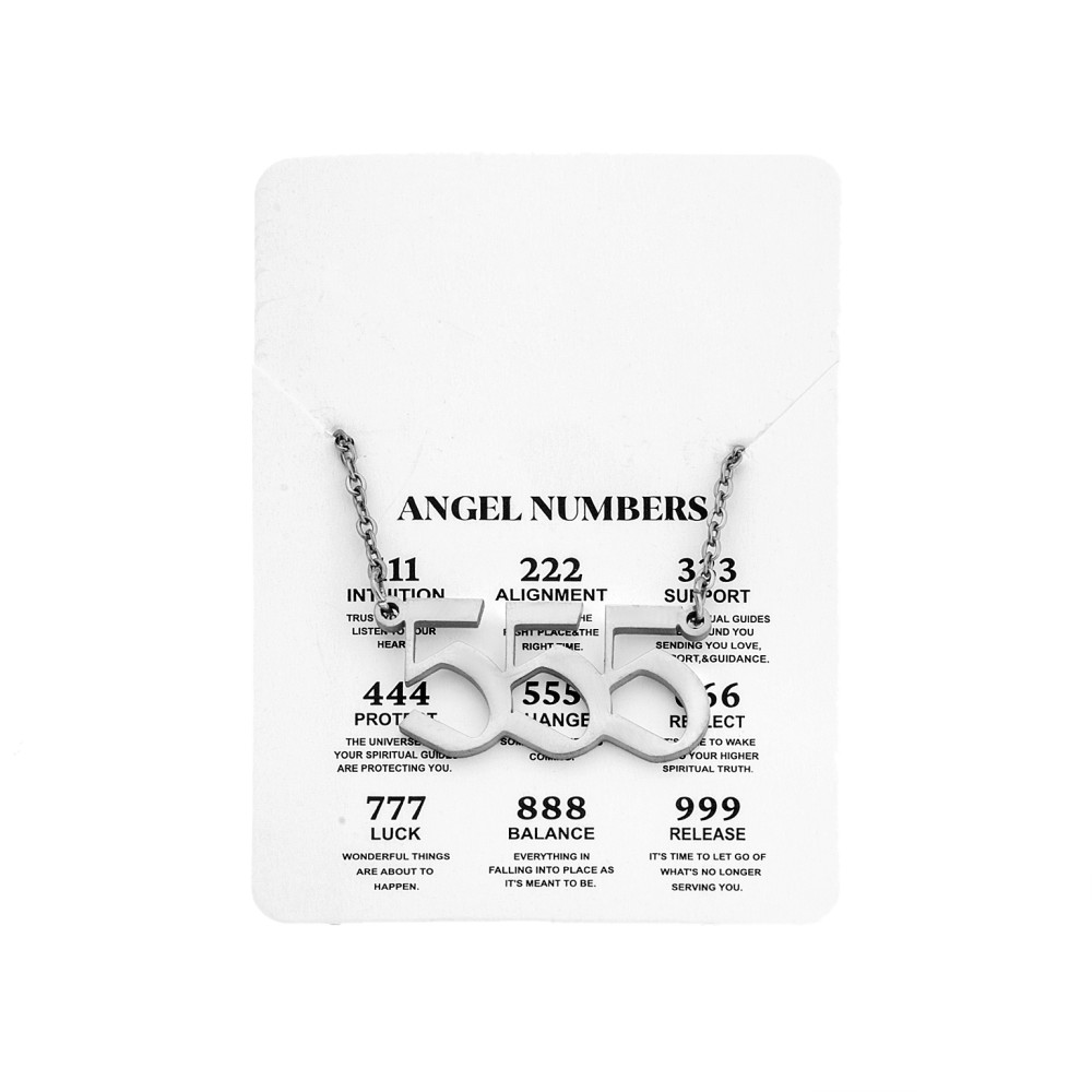 Κολιέ Senza Stainless Steel, Angel Numbers - SSD5205-5SR
