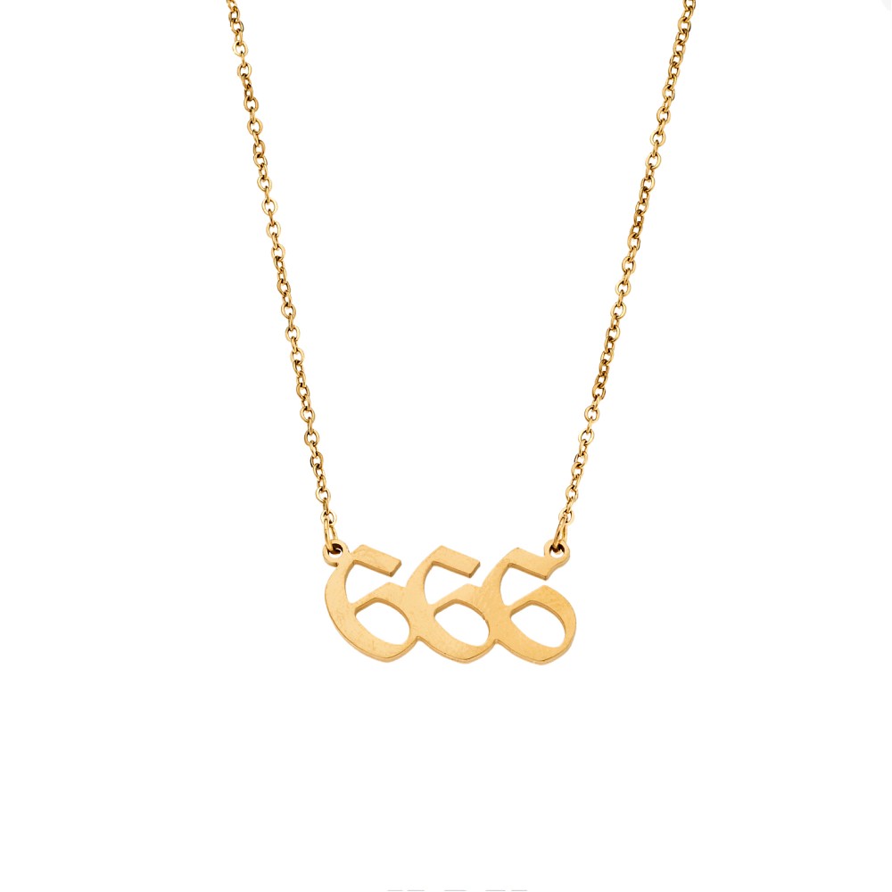 Κολιέ Senza Stainless Steel Gold Plated, Angel Numbers - SSD5205-6GD