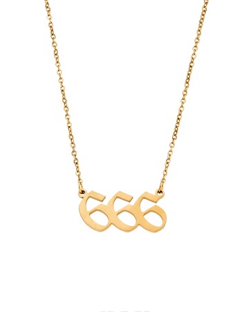 Κολιέ Senza Stainless Steel Gold Plated, Angel Numbers - SSD5205-6GD