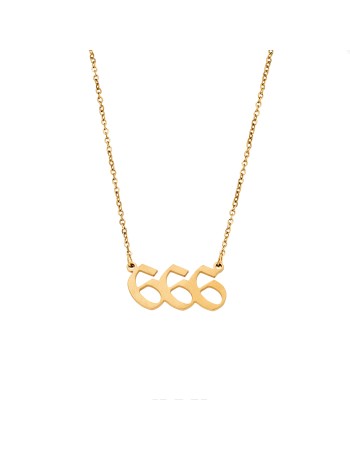 Κολιέ Senza Stainless Steel Gold Plated, Angel Numbers - SSD5205-6GD