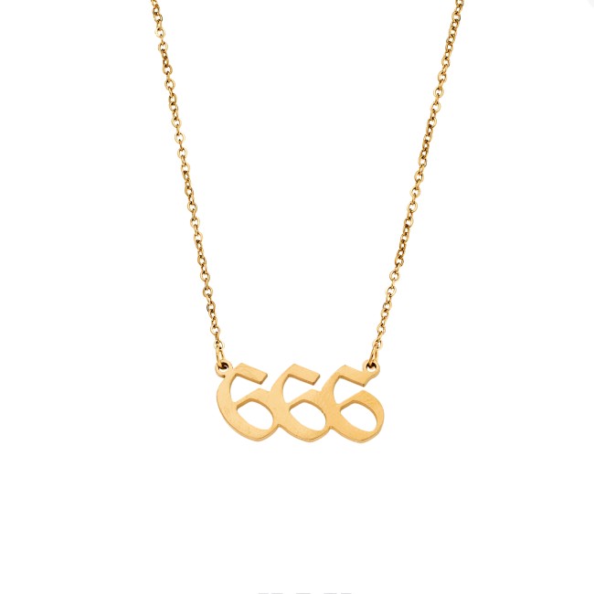 Κολιέ Senza Stainless Steel Gold Plated, Angel Numbers - SSD5205-6GD