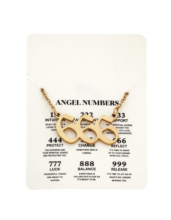 Κολιέ Senza Stainless Steel Gold Plated, Angel Numbers - SSD5205-6GD