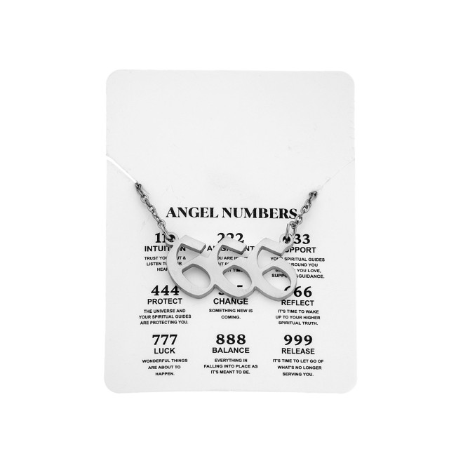 Κολιέ Senza Stainless Steel, Angel Numbers - SSD5205-6SR