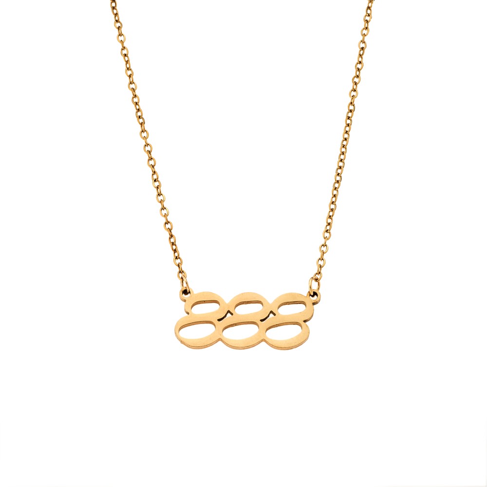 Κολιέ Senza Stainless Steel Gold Plated, Angel Numbers - SSD5205-8GD