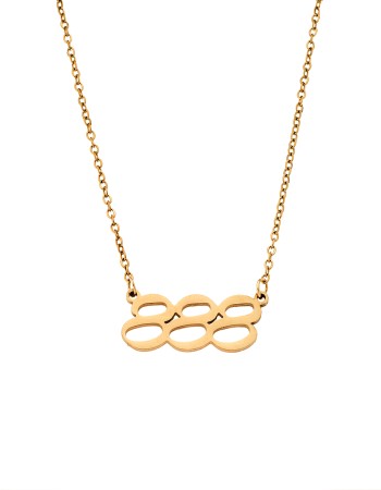 Κολιέ Senza Stainless Steel Gold Plated, Angel Numbers - SSD5205-8GD