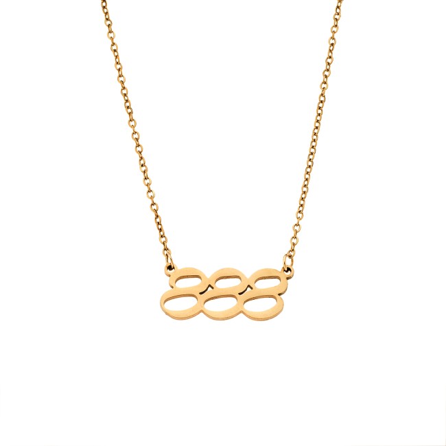 Κολιέ Senza Stainless Steel Gold Plated, Angel Numbers - SSD5205-8GD