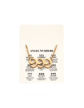 Κολιέ Senza Stainless Steel Gold Plated, Angel Numbers - SSD5205-9GD