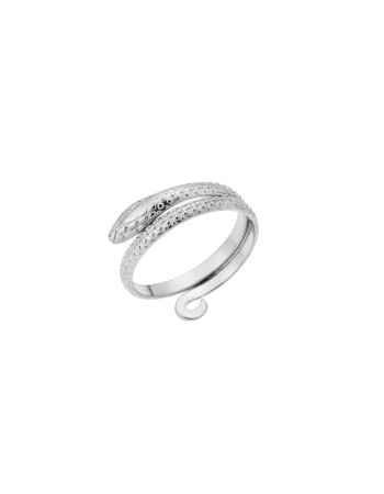 Δαχτυλίδι Senza Steel, φιδάκι με διπλή περιστροφή - SSD5384SR