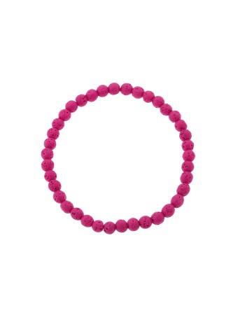 Βραχιόλι Senza Men's, λάστιχο με φούξια πέτρες από Λάβα 0.4 cm - SSD5541-5