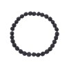 Βραχιόλι Senza Men's, λάστιχο με μαύρες πέτρες από Λάβα 0.6 cm - SSD5542