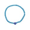Βραχιόλι Senza Men's, λάστιχο με μπλε ματάκι και τυρκουάζ πέτρες από Λάβα 0.4 cm - SSD5544-3