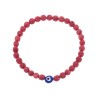 Βραχιόλι Senza Men's, λάστιχο με μπλε ματάκι και κόκκινες πέτρες από Λάβα 0.6 cm - SSD5545-4