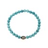 Βραχιόλι Senza Men's, λάστιχο με χρυσή χελώνα και πέτρες από τυρκουάζ 0.6 cm - SSD5547-1GTQ