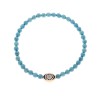 Βραχιόλι Senza Men's, λάστιχο με χρυσό μάτι και πέτρες από τυρκουάζ 0.4 cm - SSD5548GTQ