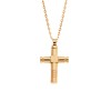 Κολιέ Senza Men's Steel, Σταυρός από επιχρυσωμένο Ατσάλι - SSD5549GD
