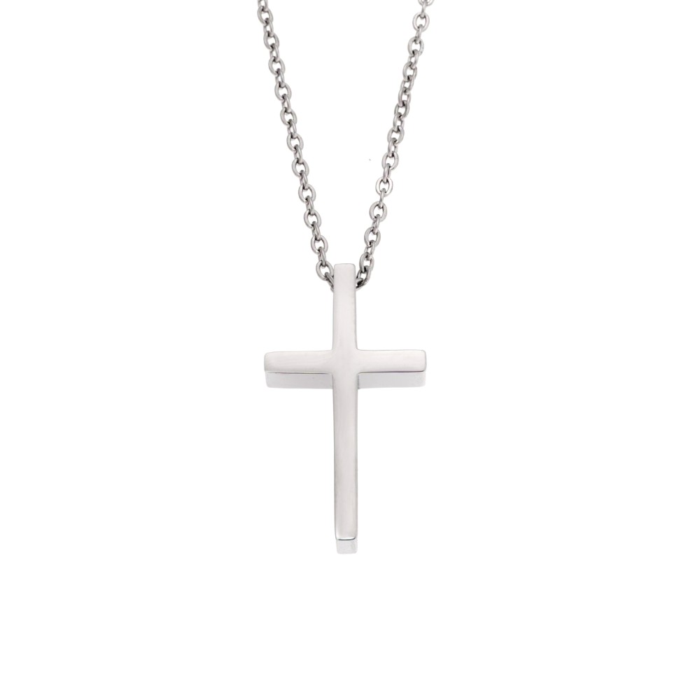 Μοτίφ Senza Men's Steel, Σταυρός από Ατσάλι - SSD5571SR