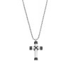 Κολιέ Senza Men's Steel, Δίχρωμος Σταυρός από Ατσάλι - SSD5575SBK