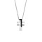 Κολιέ Senza Men's Steel, Δίχρωμος Σταυρός από Ατσάλι - SSD5577SBK