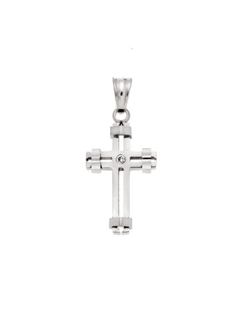 Μοτίφ Senza Men's Steel, Σταυρός από Ατσάλι - SSD5579SR