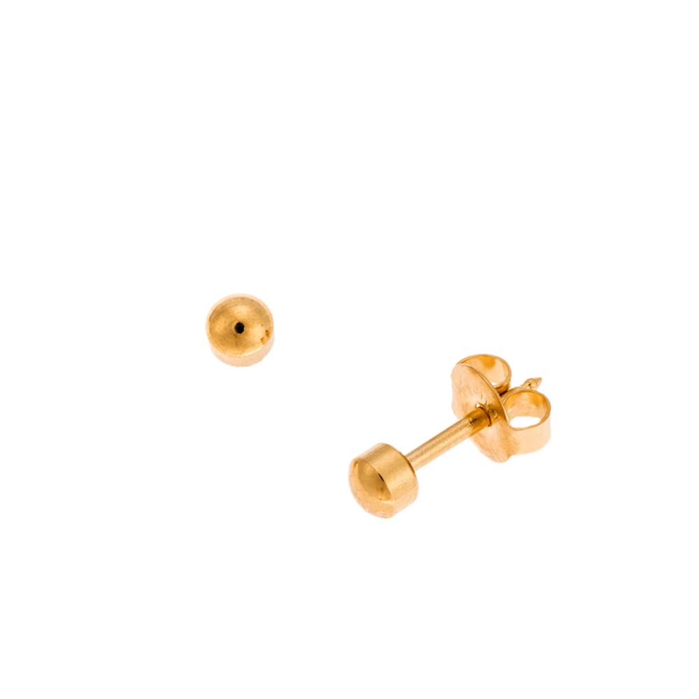 Σκουλαρίκια Senza Steel, από ανοξείδωτο επιχρυσωμένο ατσάλι - SSD5601GD