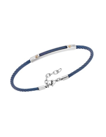 Βραχιόλι Senza Men's Steel - Silver & Blue - SSD5605SBL