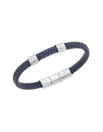 Βραχιόλι Senza Men's Steel Blue Leather Strap - SSD5606SBL