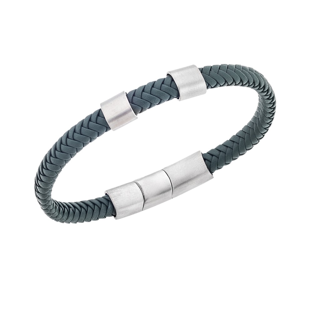 Βραχιόλι Senza Men's Steel Green Leather Strap - SSD5606SGN