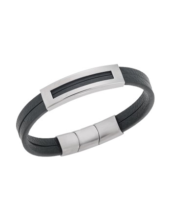 Βραχιόλι Senza Men's Steel Green Leather Strap - SSD5610SGN