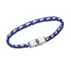 Βραχιόλι Senza Men's Steel Navy Style Cord Strap - SSD5611SNBL