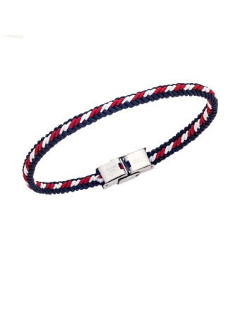 Βραχιόλι Senza Men's Steel Navy Style Cord Strap - SSD5611SNRD