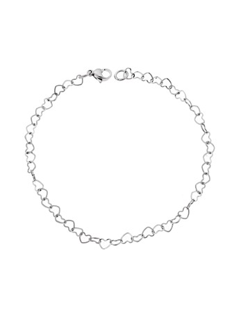 Βραχιόλι Senza Stainless Steel Silver, με Καρδούλες - SSD5653SRBR