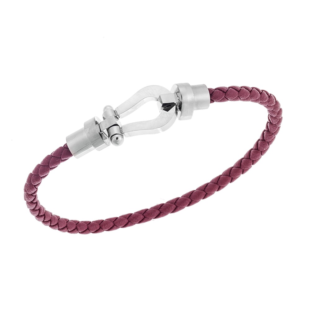 Βραχιόλι Senza Men's Steel Red Leather Strap - SSD5673SRD