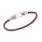 Βραχιόλι Senza Men's Steel Red Leather Strap - SSD5673SRD