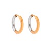 Σκουλαρίκια Γυναικεία SENZA, δίχρωμοι κρίκοι από Ατσάλι - SSD5691SGD