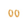 Σκουλαρίκια Γυναικεία SENZA, σφυρήλατοι κρίκοι από επιχρυσωμένο Ατσάλι - SSD5692-1GD